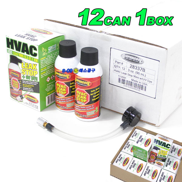 냉매누설차단제 R22 R410 리크스톱 대용량 #28337BX 1박스(12캔)