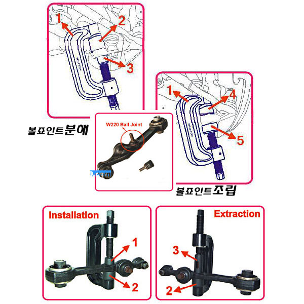 벤츠볼조인트탈착기 10PCS 볼죠인트 국내차종 겸용