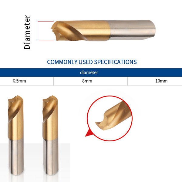 스포트드릴날 스포트케차드릴 6.5mm 8mm 10mm 4PCS