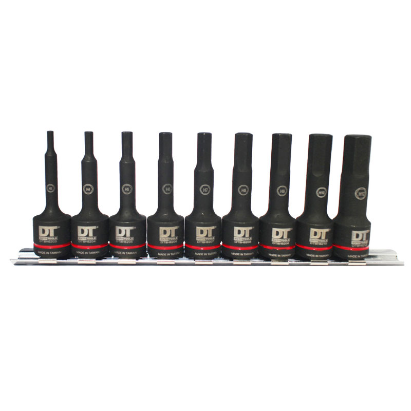 3/8" 헥스 소켓 임팩용 세트 9PCS 육각렌치 61.5L