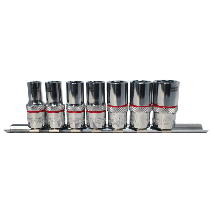3/8" 소켓 6각 세미롱 세트 7PCS 미들소켓