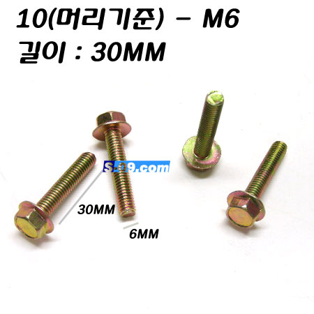 볼트(머리10mm-M6)/100개