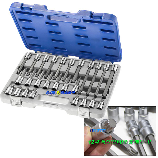 m소켓 12각별소켓 26pcs 스플라인 고급형