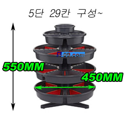 회전공구함 5단 29칸 회전부품함 원형공구함