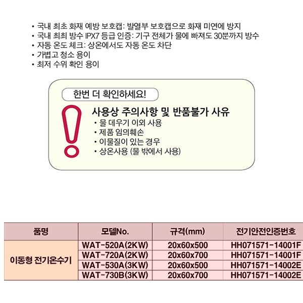 전기온수히터(돼지꼬리히터),전기온수기/품절