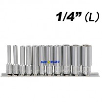 소켓세트(1/4인치)롱+홀더 12pcs