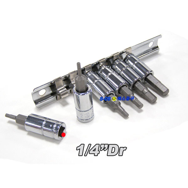 육각비트소켓세트 7PCS 1/4" 소형