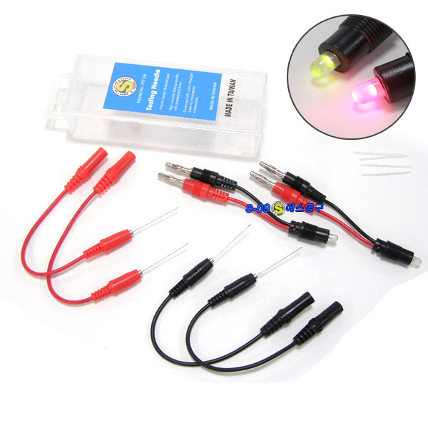 배선접촉핀(6PCS) 배선첩촉침 리드선 탐침봉