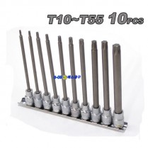 톡스소켓(롱 3/8인치) 롱톡스비트소켓 140mm 10pcs