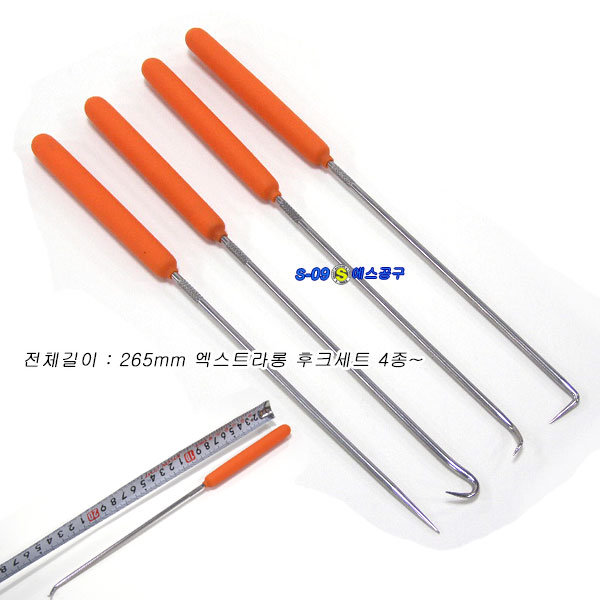 후크 송곳 엑스트라롱후크세트 4PCS 픽업후크
