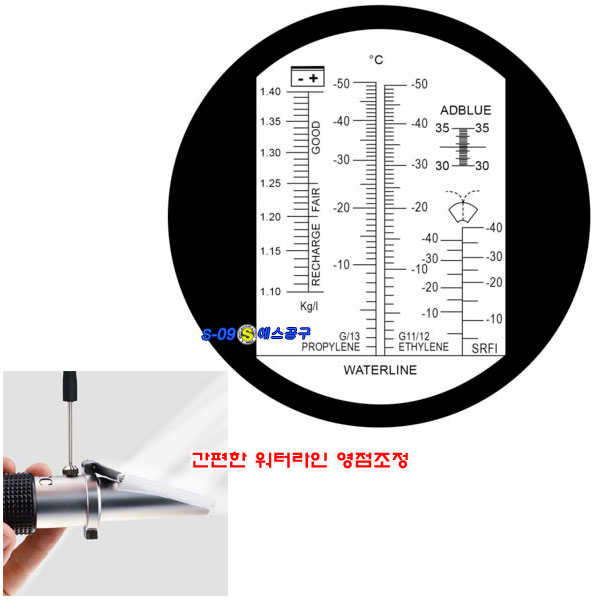 광학식비중계 고급형 부동액 배터리 요소수 6종
